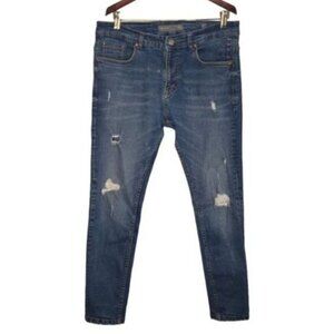 Jimmy & Jordan Men's Jean Size 34 x 30 Faded Distressed Skinny Ankle Fit